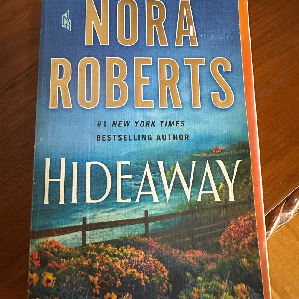 'Hideaway' Book Cover in Blue and Orange